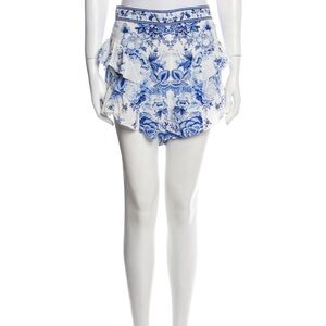 Camilla Silk Shorts. Floral Print. High-Rise